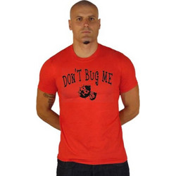 T-SHIRT ΑΝΔΡΙΚΟ ΒΑΜΒΑΚΕΡΟ TAKEPOSITION, DONT BUG ME, ΚΟΚΚΙΝΟ, 307-1502