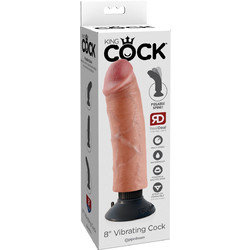 Pipedream King Cock 8" Vibrating Cock Ρεαλιστικός Δονητής 20cm Flesh