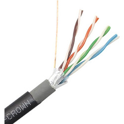 Powertech U/UTP Cat.5 Καλώδιο Δικτύου Ethernet 1m Black