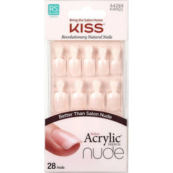 KiSS French Small Nude Square Tips Νυχιών Γαλλικού 28τμχ