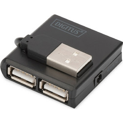 Digitus DA-70217 USB Hub 2.0 USB-A με 4 Θύρες USB-A & Εξωτερική Παροχή Ρεύματος