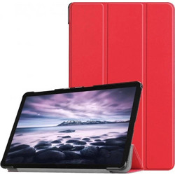 Trifold Θήκη Βιβλίο με Σιλικόνη Flip Cover Για Samsung Galaxy Tab S6 T860 / T865 Κόκκινο