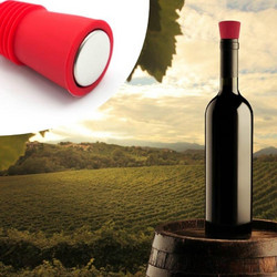 Food Grade Silicone Wine Stopper Creative Preservation Bottle Stopper(Red) (OEM)