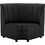 HomeMarkt Landon Γωνιακός Καναπές από Δερματίνη Μαύρος 118x66x93cm HM3163.01