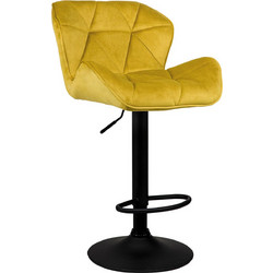 Σκαμπό Comfort Κίτρινο 53 x 52 x 91-111