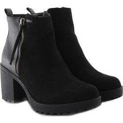 Mexx Bozi Γυναικεία Μποτάκια Αστραγάλου Suede Μαύρα με Χοντρό Χαμηλό Τακούνι MXPW0009-1000