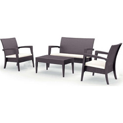 Siesta Miami Σετ Σαλόνι Κήπου Rattan 4τμχ Καφέ 53.0302