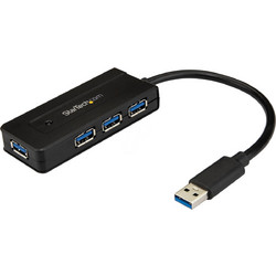 StarTech ST4300MINI USB Hub 3.0 USB-A με 4 Θύρες USB-A & Εξωτερική Παροχή Ρεύματος