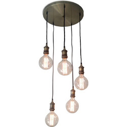 Home Lighting Magnum Κρεμαστό Φωτιστικό Οροφής Πολύφωτο Μαύρο 77-2169