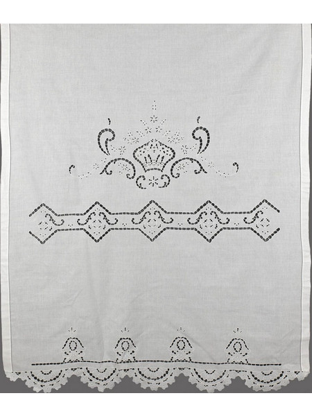Silk Fashion Κουρτίνα με Τούνελ & Δαντέλα 140x260 793 Λευκό