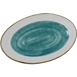 Πιατέλα σερβιρίσματος Country Οβάλ Blue New Bone HFA 40,8 x 23,6 x 2,7