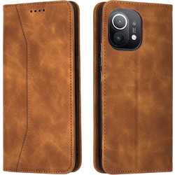 Bodycell Pu Leather Book Brown (Xiaomi Mi 11)