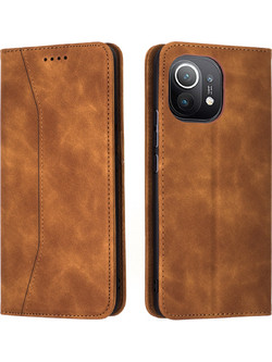 Bodycell Pu Leather Book Brown (Xiaomi Mi 11)