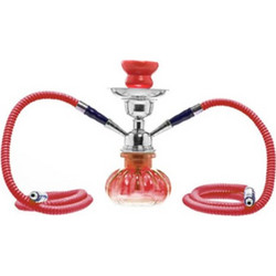Ναργιλές Pumpkin Hookah Shisha διπλός 25cm κόκκινο χρώμα Art.06813R