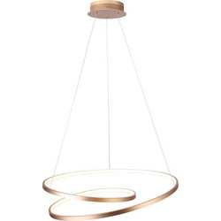 Sunlight SPIRAL-G-700 Κρεμαστό Φωτιστικό Οροφής Πολύφωτο LED με Φυσικό Λευκό Φως Χρυσό