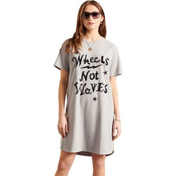 Superdry Jersey Mini Καλοκαιρινό Καθημερινό Φόρεμα Γκρι W8010782A-07Q