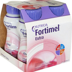 Nutricia Fortimel Extra Φράουλα Πρωτεΐνη 4x200ml
