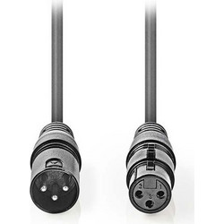 NEDIS COTG15010GY100 Balanced XLR Audio Cable XLR 3-Pin Male - XLR 3-Pin Female