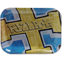 Rizla Rolling Tray Δίσκος Large Metal Gold/Blue (27.5x34cm)