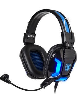 Sades Element Gaming Headset Over Ear Black Blue
