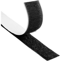 Fabi Ταινία Αυτοκόλλητη Μαύρο Βέλκρο Velcro 25mm x 2m