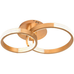Sunlight Wind C88070/2 Gold Κρεμαστό Φωτιστικό Οροφής Πολύφωτο LED με Θερμό Λευκό Φως Ασημί