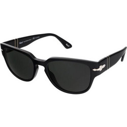 Persol PO3231S 95/58 Ανδρικά Γυαλιά Ηλίου Τετράγωνα Κοκάλινα Μαύρα με Μαύρο Polarized Καθρέπτης Φακό