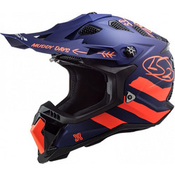 LS2 MX700 Subverter Evo Cargo Matt Blue / Fluo Orange Κράνος Μηχανής Motocross 1300gr