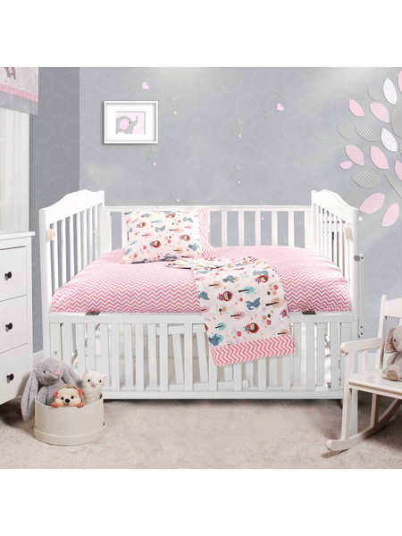 Beauty Home Art 5178 Σετ Βρεφικά Σεντόνια Κούνιας Βαμβακερά με Λάστιχο 120x160 3τμχ