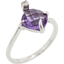 Million Diamonds Γυναικείο Δαχτυλίδι Ροζέτα από Λευκόχρυσο 14K με Ζιργκόν RZ0868