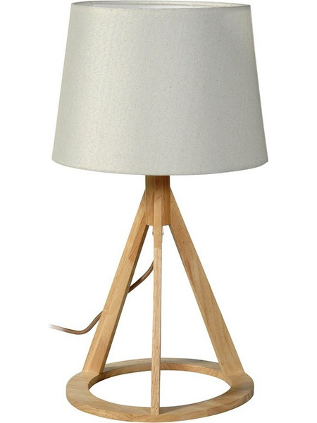 ARlight TLC6316 Πορτατίφ Ε27 Λευκό Καφέ Φ26xΥ52cm