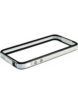 VOLTE-TEL ΘΗΚΗ IPHONE 4G/4S BUMPER METAL BUTTON WHITE-BLACK