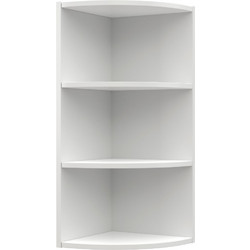 Charlotte Γωνιακό πάνω ντουλάπι με ράφια 28,5x28,5x71,8εκ Λευκό