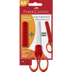 Ψαλίδι Σχολικό Faber-Castell Με Προστασία Κόκκινο 181550