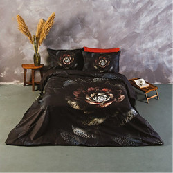 SB Home Σετ Σεντόνια Υπέρδιπλα 240x260cm Black Velvet
