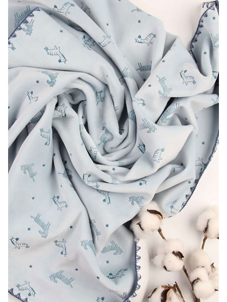 BiBaby 64529 Κουβέρτα Αγκαλιάς Fleece 90x90 Γαλάζια