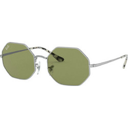Ray-Ban RB1972 9197/4E Γυαλιά Ηλίου Πολυγωνικά Μεταλλικά Ασημί με Πράσινο Polarized Φακό