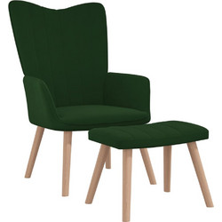 vidaXL Πολυθρόνα Relax με Υποπόδιο Βελούδινη 327668