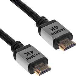 Akyga Καλώδιο HDMI 2.0 Braided HDMI Male to HDMI Male 10m Black