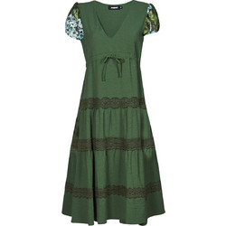 Desigual Maxi Καλοκαιρινό Καθημερινό Φόρεμα Κρουαζέ Κυπαρισσί 22SWVW61-4015
