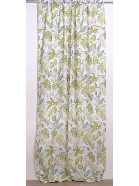 Viopros Κουρτίνα Λονέτα Floral με Τρέσα 140x270 Τέσσα Πολύχρωμο