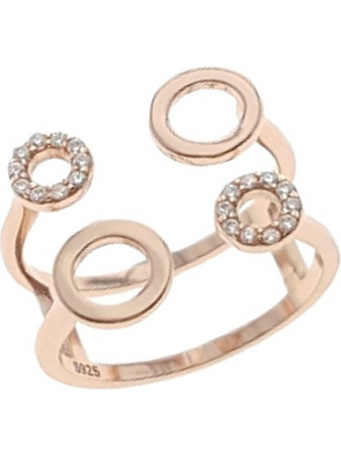Δαχτυλίδι Ασημένιο 925 Σεβαλιέ Ανοιγόμενο Rosegold