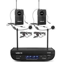 VONYX WM82B Ασύρματο Σετ Μικροφώνων UHF Bodypack (πέτου / κεφαλής) Με 2 Κανάλια