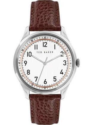 Ted Baker Ανδρικό Ρολόι με Καφέ Δερμάτινο Λουράκι BKPDQS109