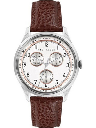 Ted Baker Ανδρικό Ρολόι με Καφέ Δερμάτινο Λουράκι BKPDQS104