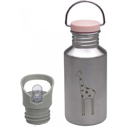 Laessig Safari Giraffe Παιδικό Μπουκάλι Θερμός Ανοξείδωτο BPA Free Ασημί 500ml