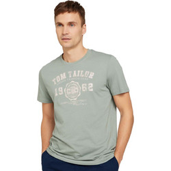 TOM TAILOR ΜΠΛΟΥΖΑ ΑΝΔΡΙΚΗ ME LOGO 1029685-12960 (12960/DARK SMOKE GREEN)