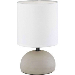 Φωτιστικό Επιτραπέζιο Luci R50351025 1xE14 40W Φ14cm 23cm Cappucino-White RL Lighting Κεραμικό,Ύφασμα