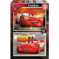 Παιδικό Puzzle Educa Ξύλινο Disney Cars 2x48 Κομμάτια