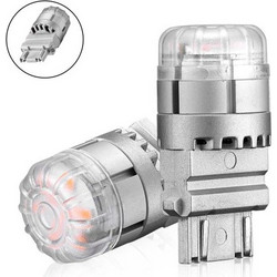 T25 LED 3157 διπολική 12V 9 SMD 3020 9W 532LM πορτοκαλί 2 τεμάχια A500 SL2 3157O NOVSIGHT